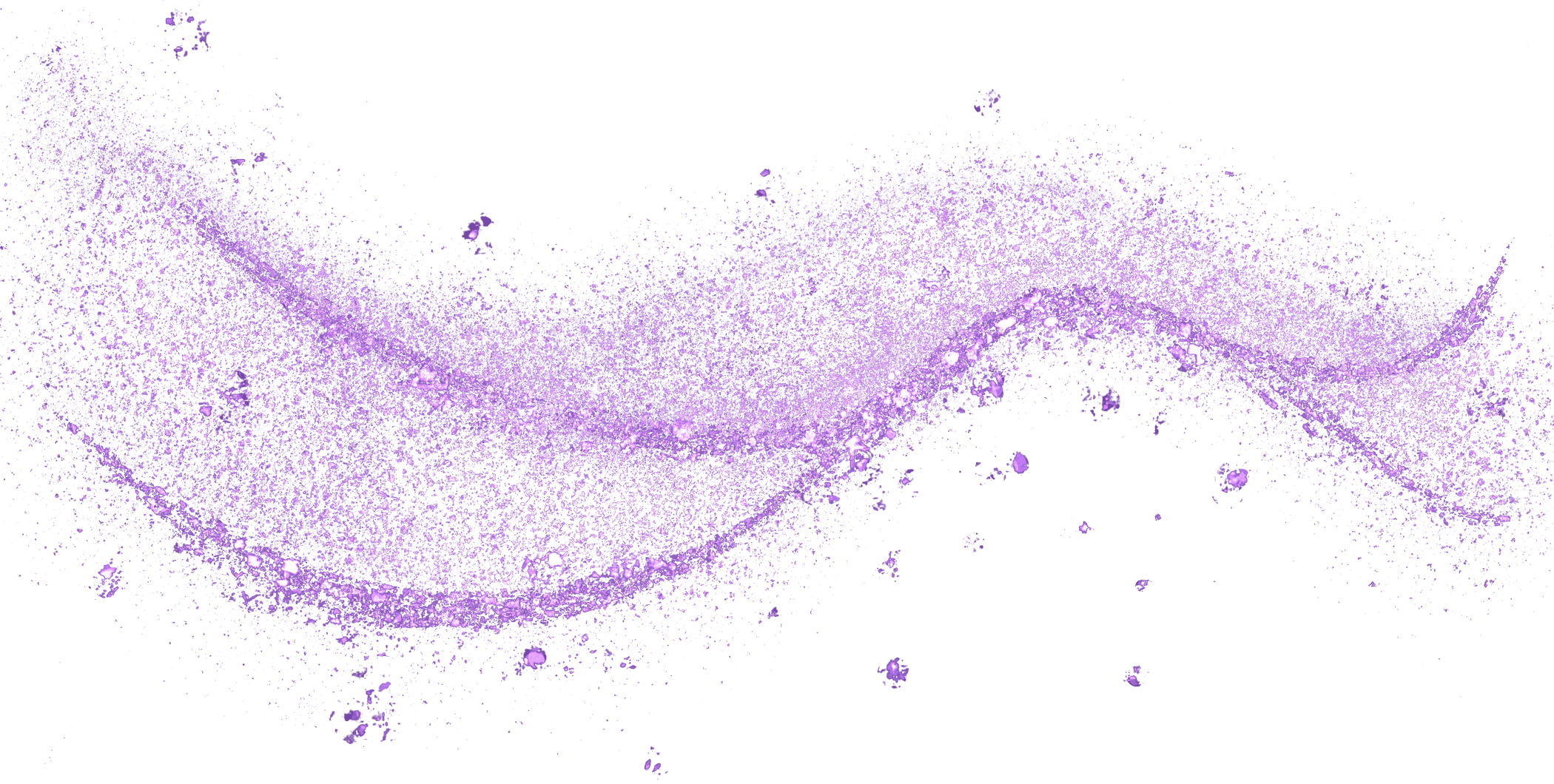 purple glitter curve